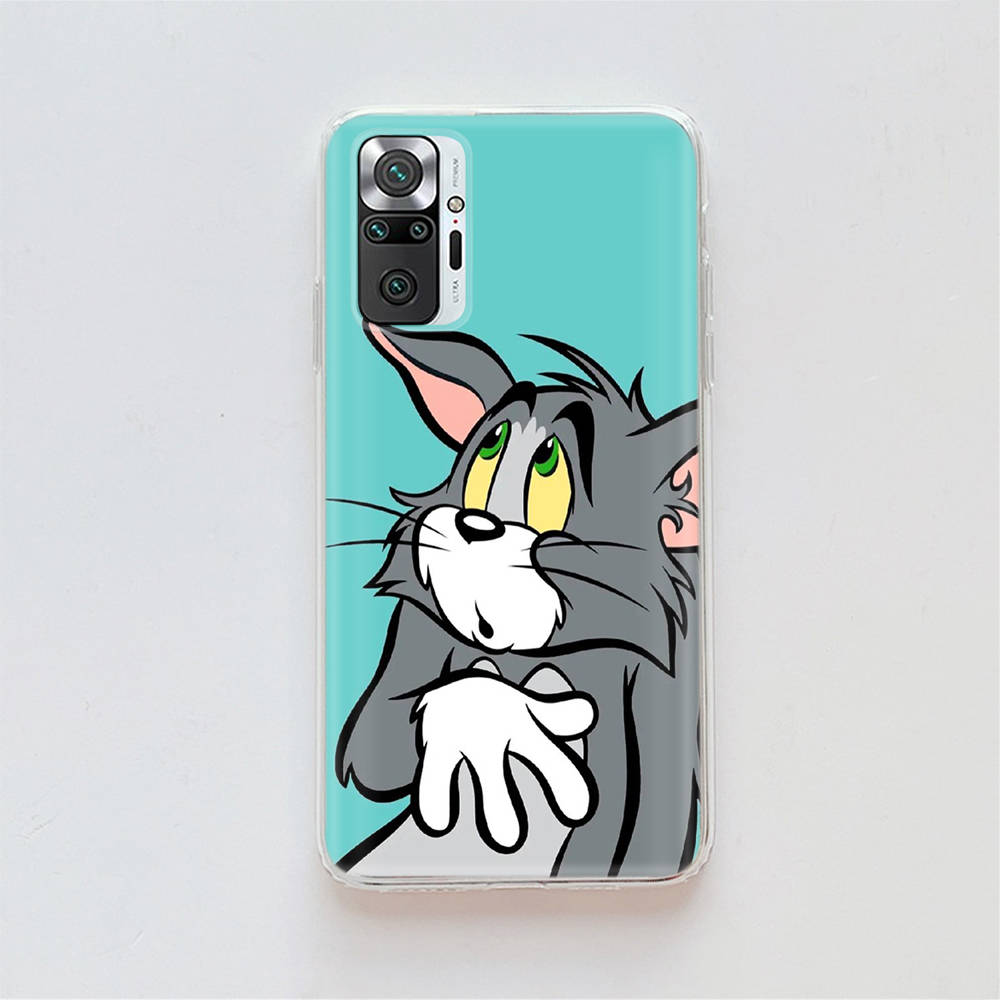 

Прозрачный чехол для Samsung A04 A14 A23 A34 A54 M23 M33 M52 M53 Realme Narzo 50 50I 50a Prime C35 C55 C30S 10 9 Pro T-91 Том и Джерри VIVO Y11 2019 эбеновый