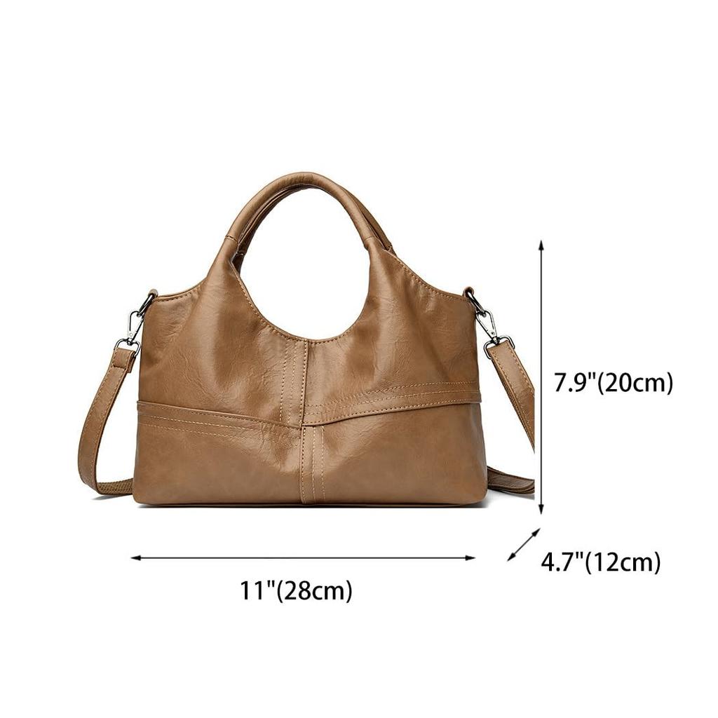BUKESIYI Sling Shoulder Hand Bag for Women, PU Leather, Brown, JP77379, Crossbody Bag, Pochette, Handbag, Shoulder Bag, Mini Tote