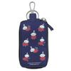 MOOMIN Key Case Smart Key Compatible Double Round Zipper Carabiner Hook Keychain Women's Popular Character Little My NV W Pocket