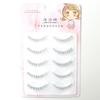 One-Piece Pointy False Eyelashes with Transparent Stem Natural Korean Style for Stage Performance