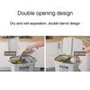 2 Layer Classification Trash Can Kitchen Plastic Dustbin Wet and Dry Push Button Recycle Stacked Sorting Rubbish Bin