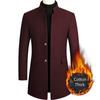 Winter Fashion Men Slim Fit Long Sleeve Cardigans Blends Coat Jacket Suit Solid Mens Long Woolen Coats
