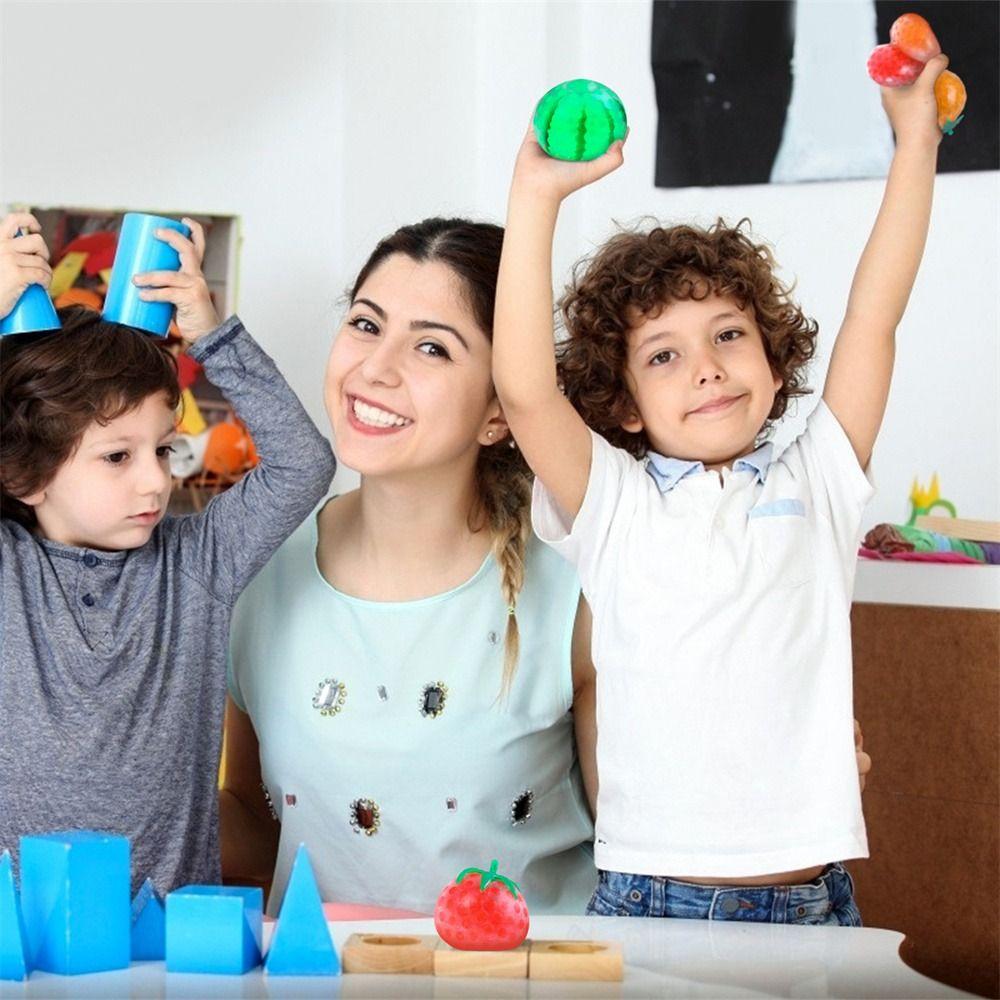 Brinquedo Fruta Morango Esponjoso Bola de Estresse Morango Bola de Contas de Morango Brinquedos de Apertar Brinquedos de Apertar Fidget