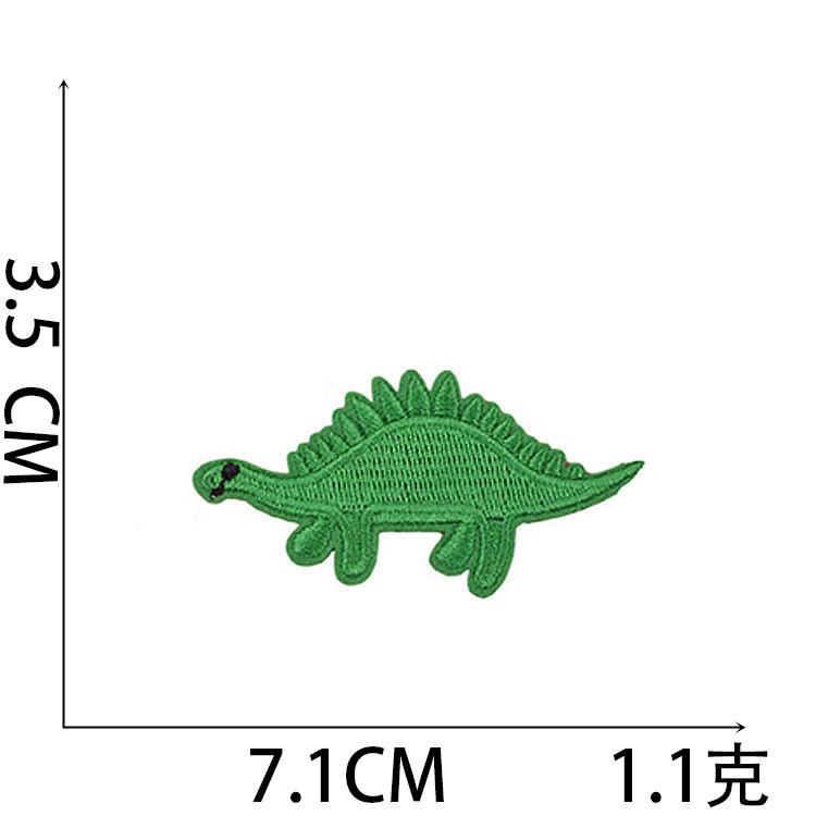 Cross-Border Hot Sale Cartoon Little Dinosaur Embroidery Cloth Sticker Adhesive Embroidery Label Cute Little Animal Children'S Clothing Patch Sticker