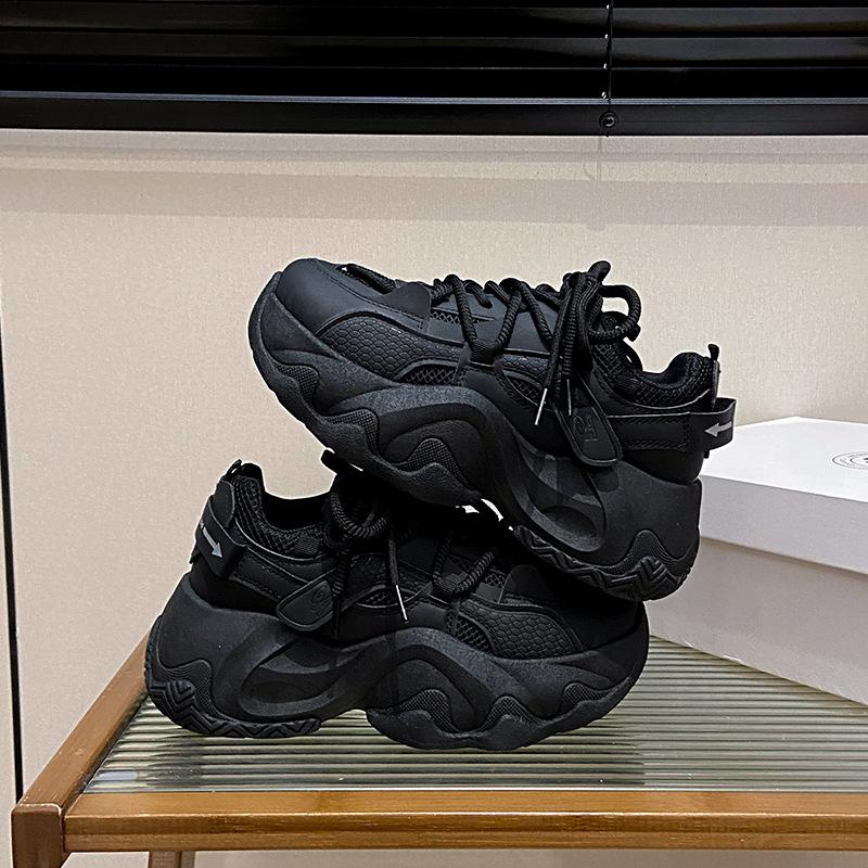 

Korean version of the new dad shoes for women 2025 spring student sports running shoes casual shoes platform height increase FB3306-1 40