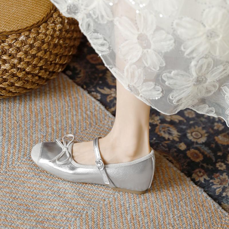 

Gentle inner height increase evening shoes silver new Chinese single shoes women s shoes new ballet shoes 33 серебряный