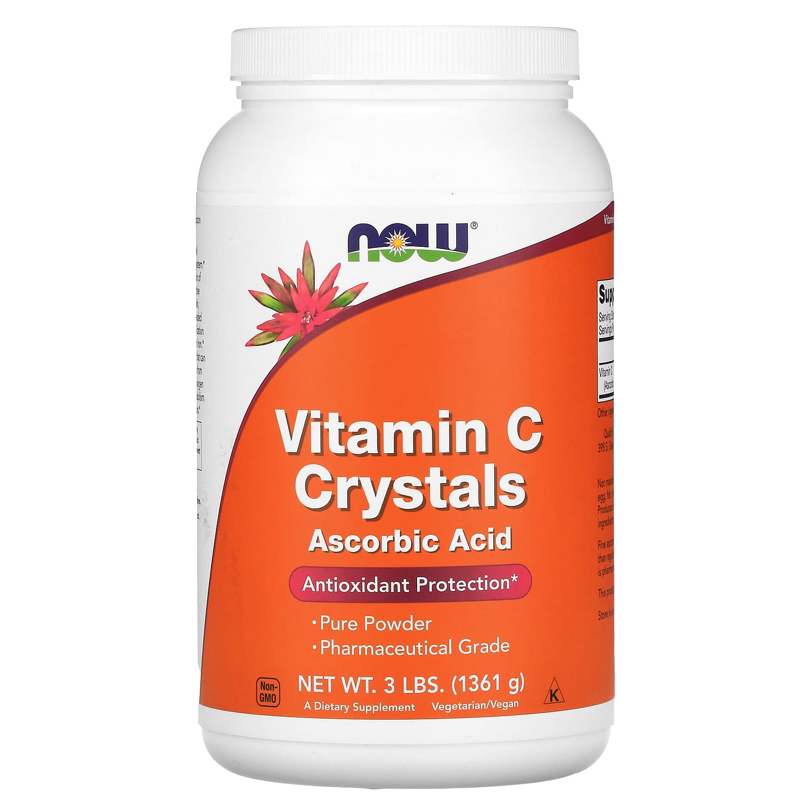 

Vitamin C Crystals, 1,361G(3Lbs)