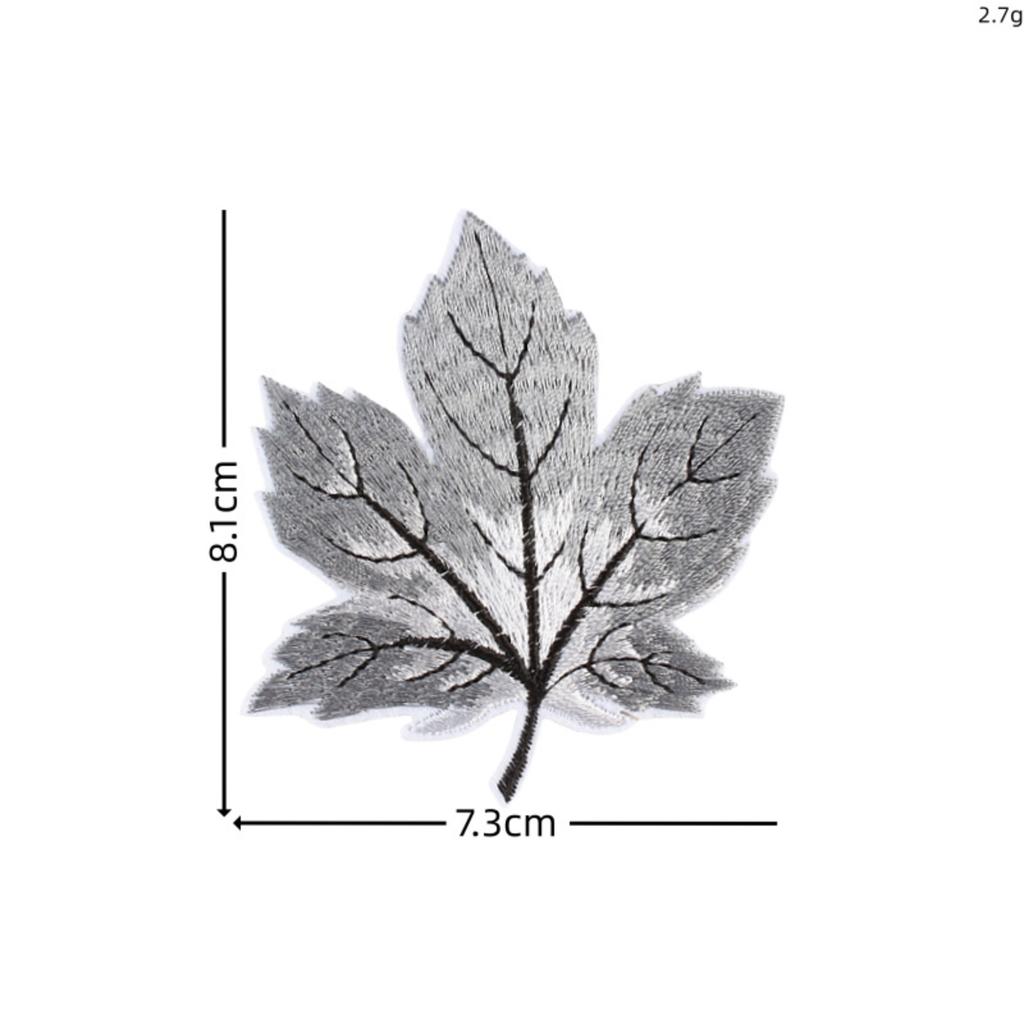 Maple Leaf Fabric Patches, Colorful Leaf Patches, Iron- Adhesive Backing