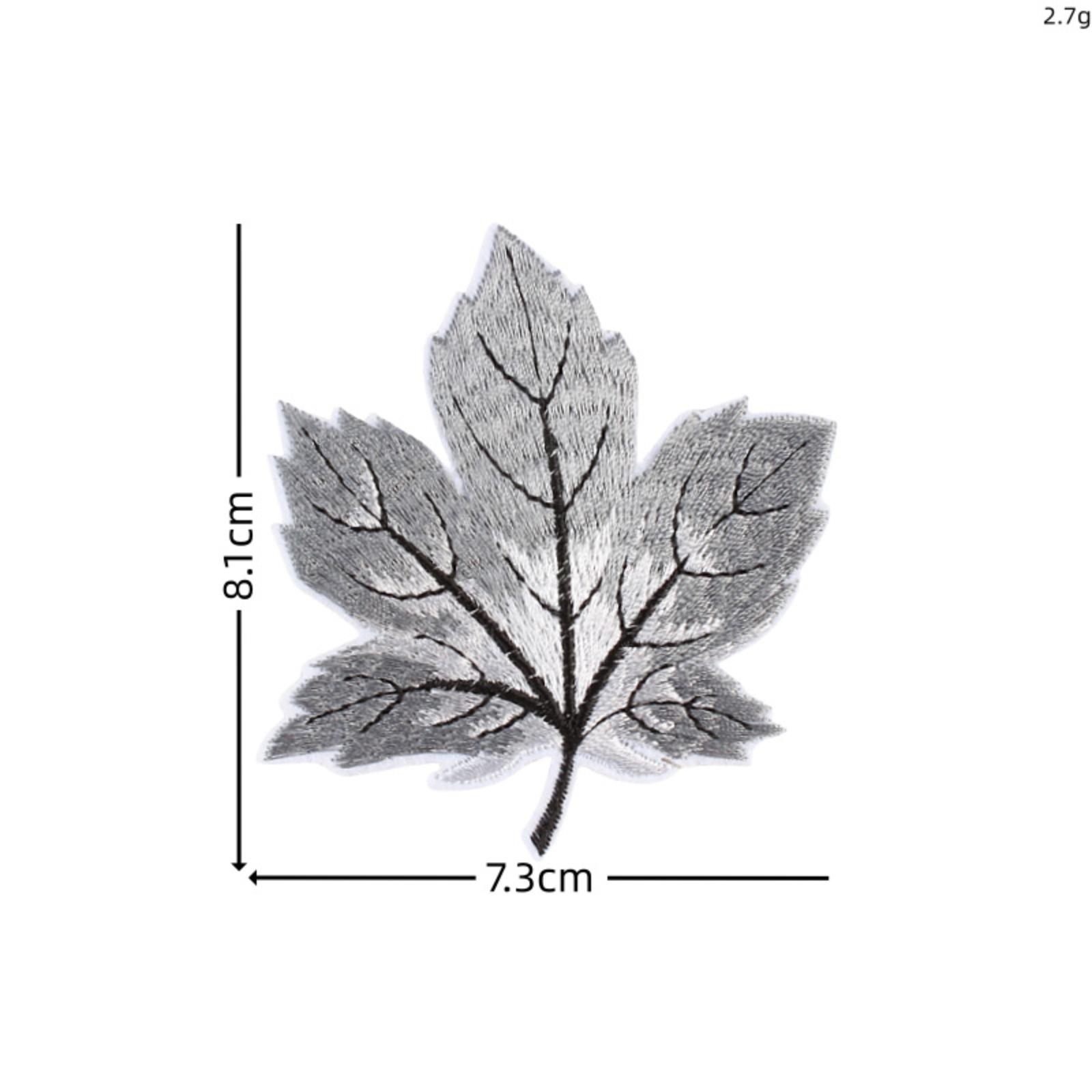 

Тканевые нашивки «Кленовый лист», Разноцветные нашивки «Лист», Клеевая основа для приутюживания One Size серебряный