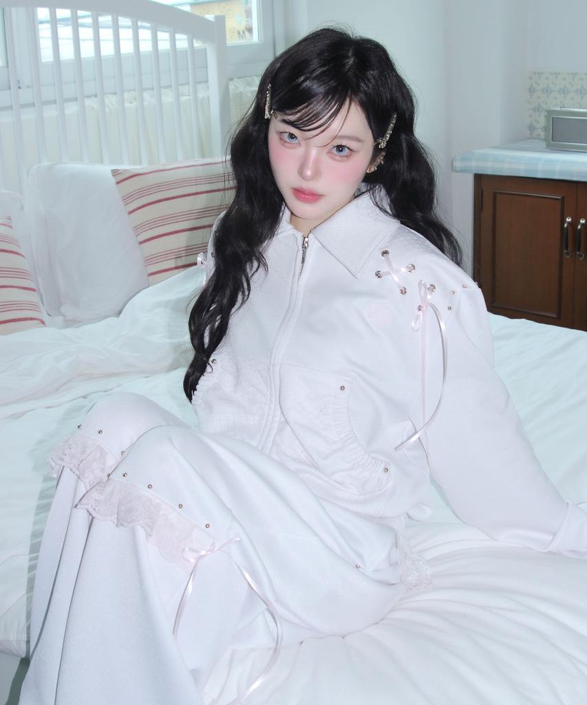 Chelikwili Angel Sheer Layered Jersey Pt - White