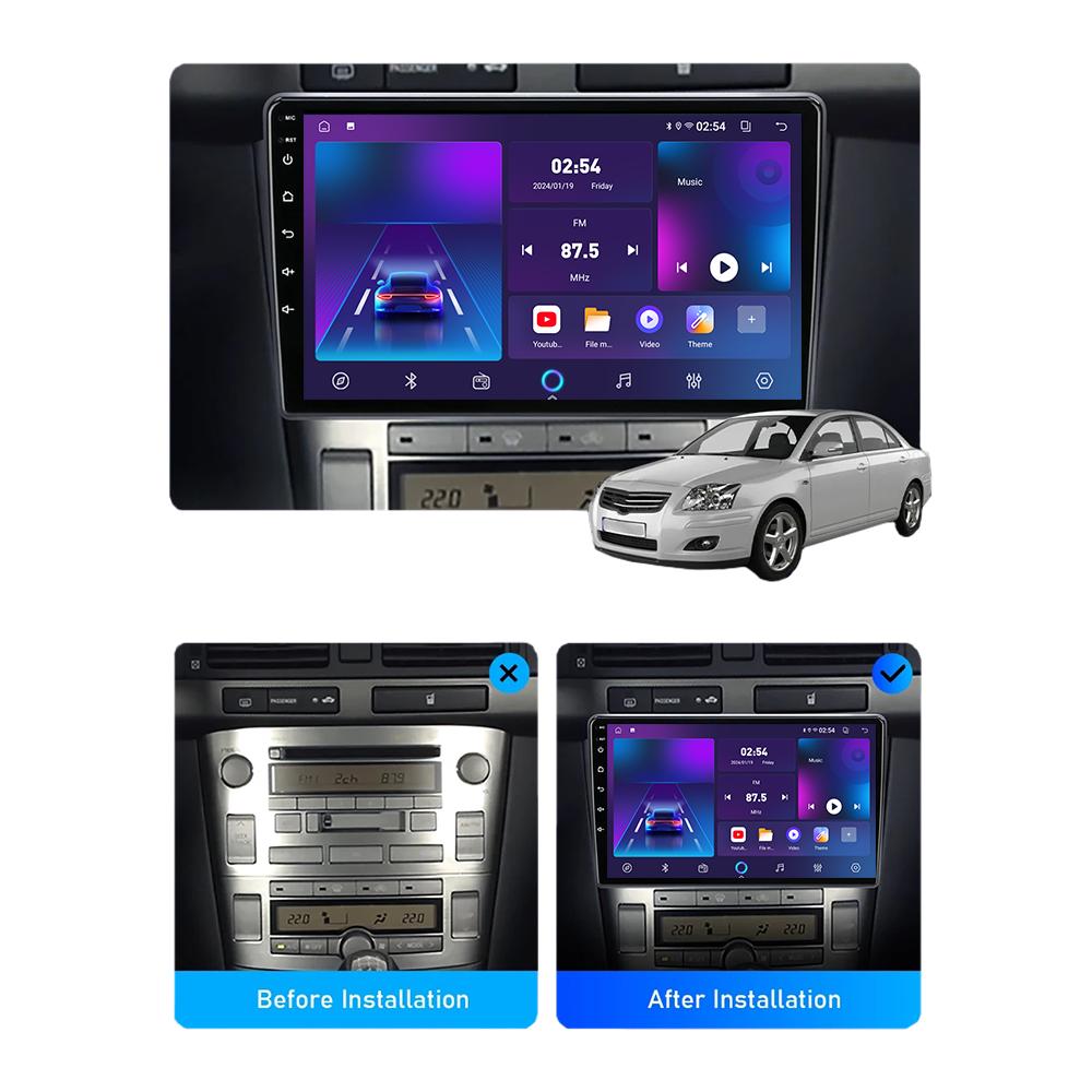 Android Carplay Car Radio For Toyota Avensis T250 2003-2008 Multimedia Player Head Unit Stereo GPS Navigation BT WIFI 4+64GB