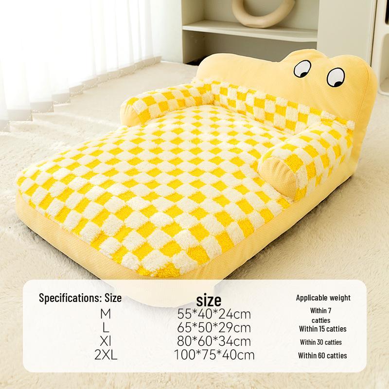 Cozy All-Season Dog & Cat Bed: Warm, Removable, Washable Cushion