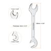 Uxcell Super-Thin Open End Wrench 5mm-11mm Metric Double Open-End Wrench with 15°and 75° Angled for Auto Repairs Home Projects