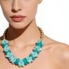 Retro Acrylic Floral Necklace: Bold European & American Design for Bridal Fashion