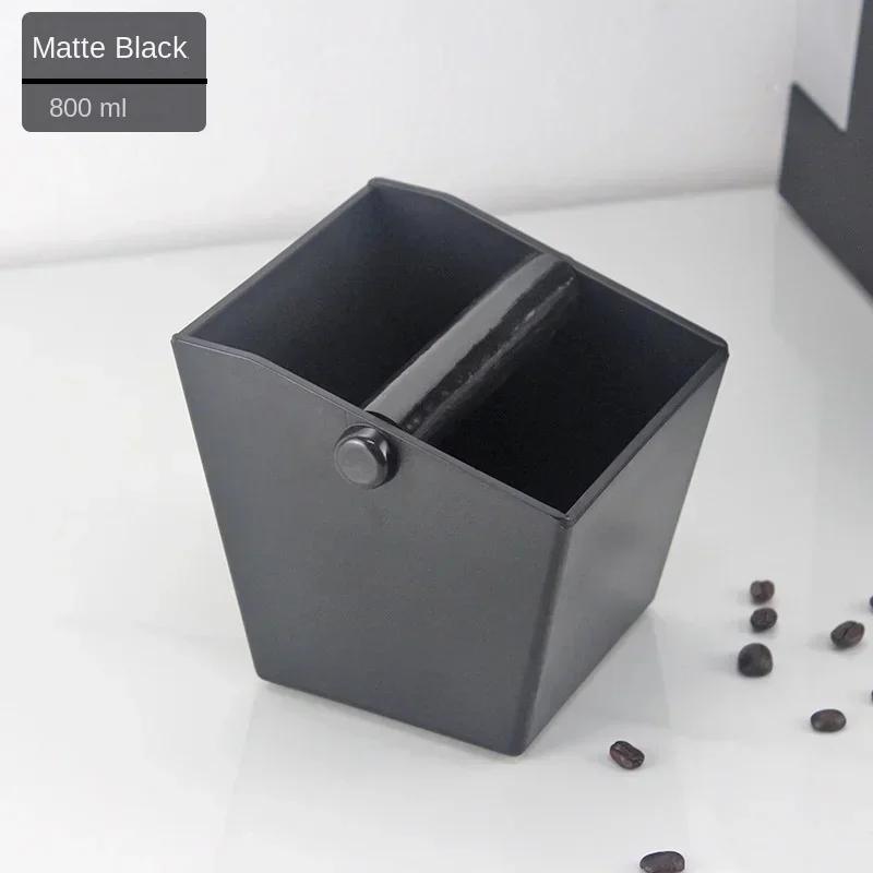 Dump Bin Bucket Anti Slip Espresso Coffee Grounds Container Coffee Knock Box Powder Beveled Coffee Grind Bin Waste Bar