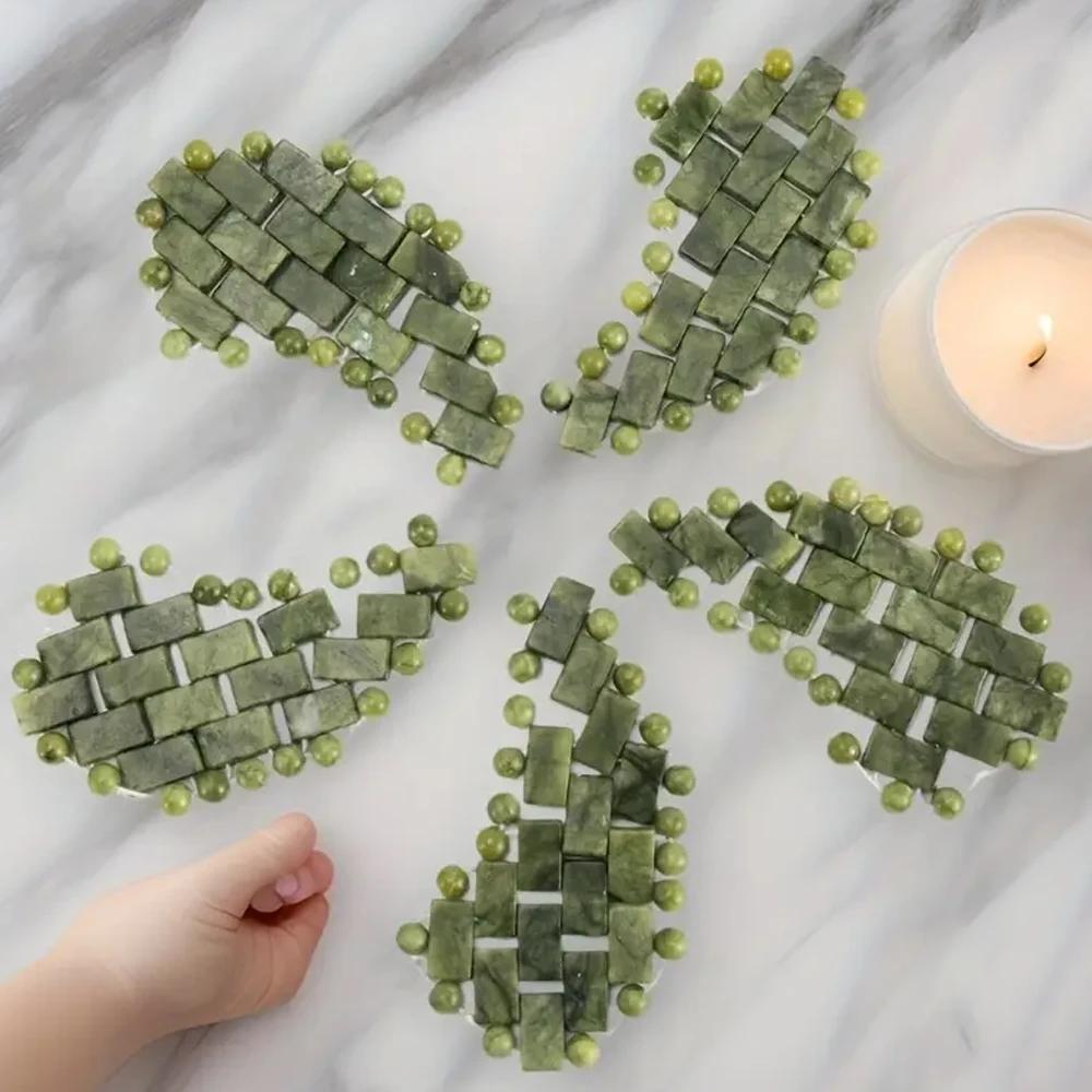 Jade Eye Mask Facial Eyes Sleeping Mask Relief Eye Cover Facial Cooling Mask Hot & Cold Therapy Soothing  Anti-Aging Skincare