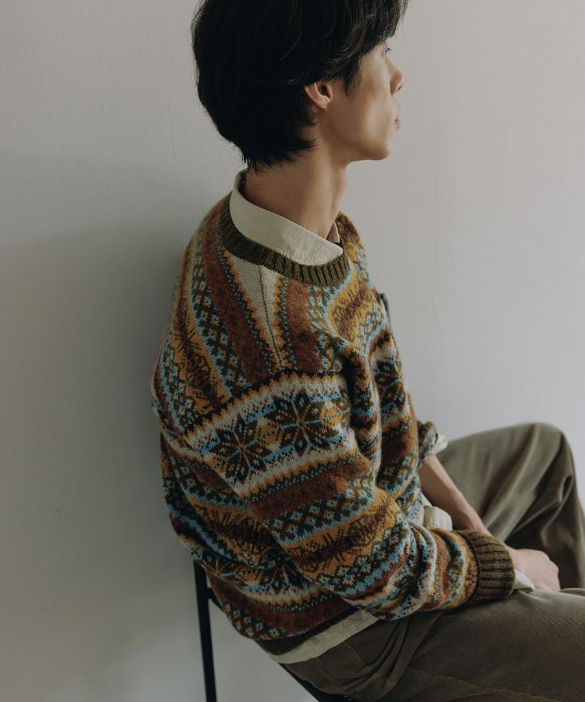 BLANKROOM All Over Fairisle Sweater_Morland