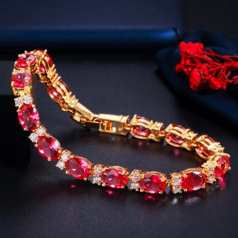 WWJ Luxury Wedding Jewelry Cubic Zirconia Tennis Bracelets Bangle