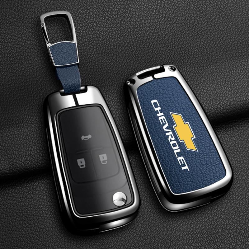 For Chevrolet Onix Equino Orlando Cruze Spark Sonic Camaro Volt Bolt Trax Malibu Blazer Traverse Seeker Alloy Car Key Case Cover