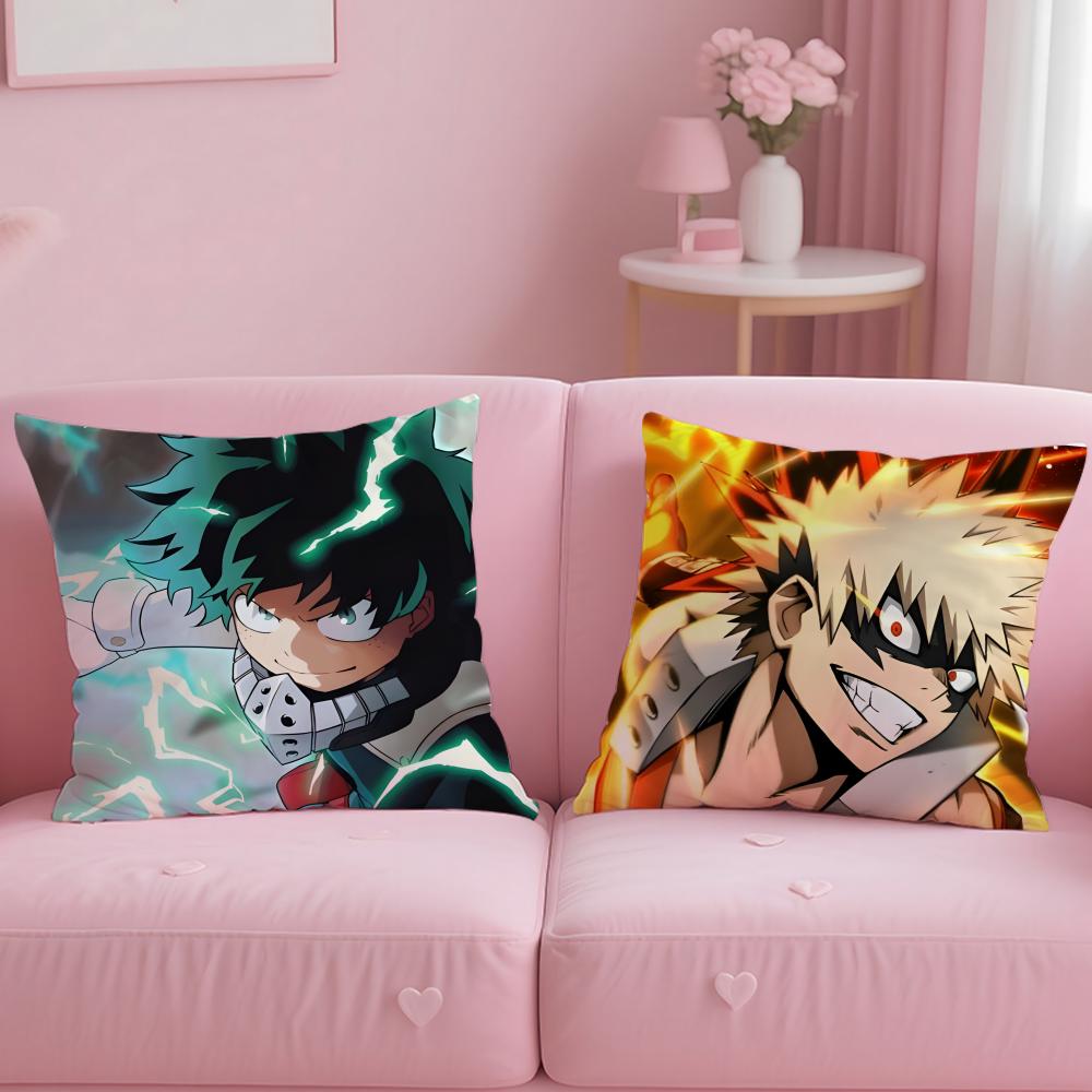 popular anime My Hero Academia Cushion Cover Soft & Easy-Wash Pillow Case – Versatile for Couch, Bed, Travel and Office