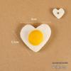 Heart-shaped Fried Egg Fridge Magnet - Fake Boiled Egg Kitchen Decoration Toy