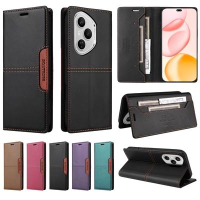 Luxury Wallet Flip Leather Card Slots Phone Case For Huawei Honor 400 Lite Honor 400 Pro Honor 400 Strong Magnetic Back Cover