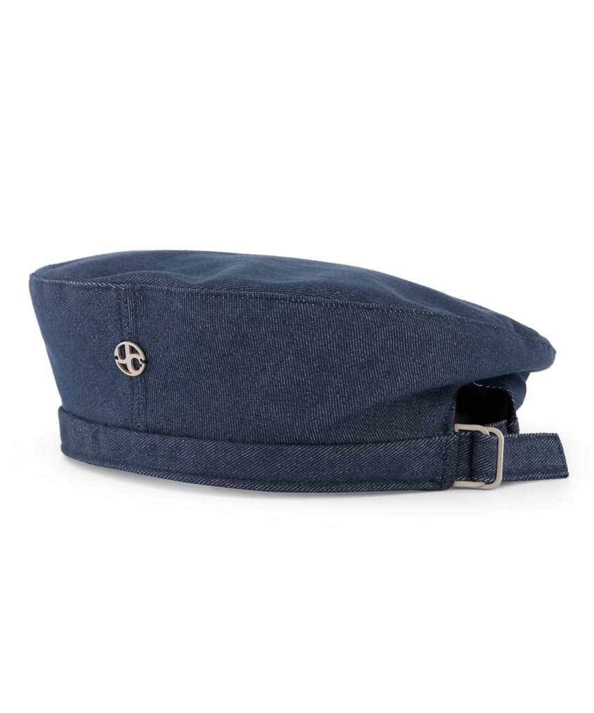 Eondeokeonteulol Big Size Oversized Denim Classic Adjustable Beret Unisex Hat Uc / Over Fit Beret / Denim Bl
