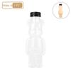 1-20PCS 500ml Cute Bear Milk Tea Bottle Disposable PET Transparent Juice Bottle Cartoon Bear Portable Juice Yogurt Bottle