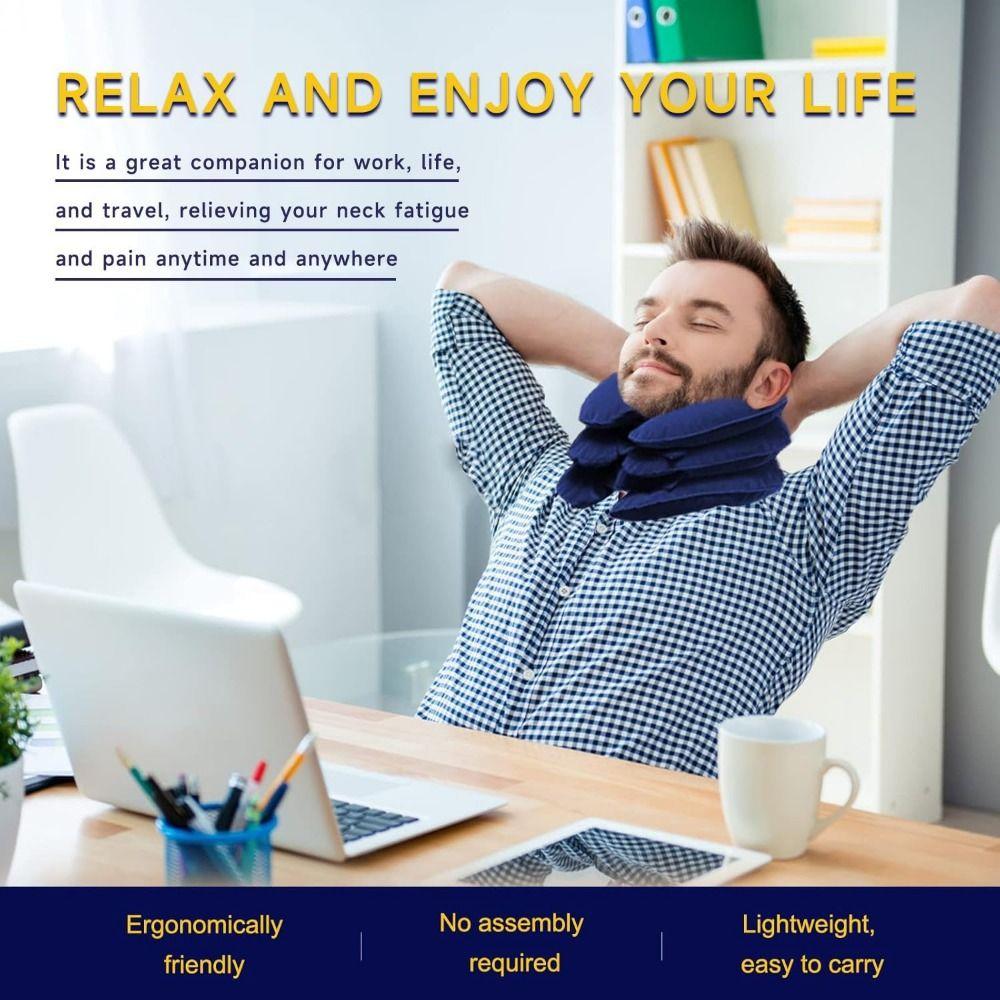 Adjustable Cervical Traction Device 3-layer Inflatable Neck Support Brace Men and Women