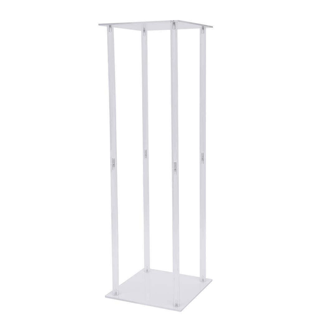 Clear Flower Stand Wedding Decoration Table Centerpiece Clear Acrylic Floor Vase Decorative Column Stand, for Home Party Wedding
