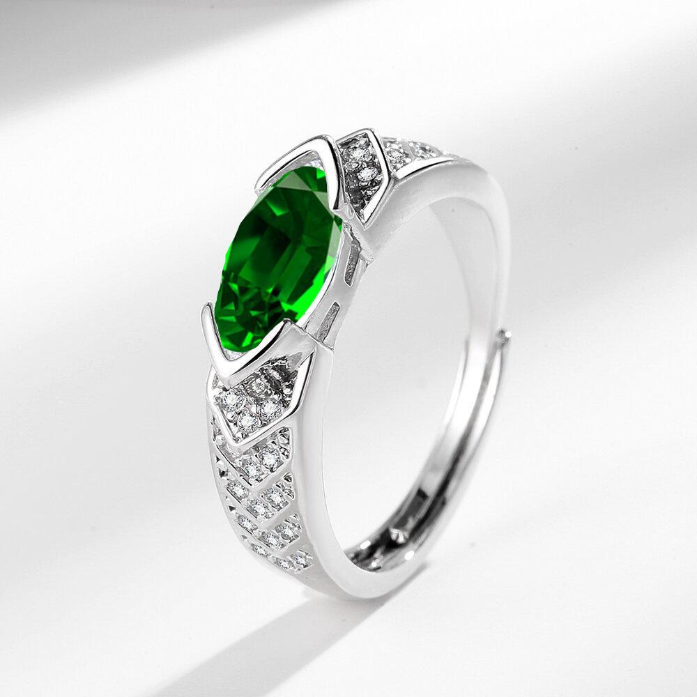 2026 Light Luxury Open Temperament Horse Eye Zircon Ring Female Tide Super Fairy Index Finger Ring