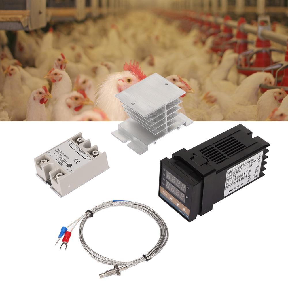 1 Set 25A Temperature Control Set Type K Thermocouple Smart Thermostat Thermostat Kit Oven