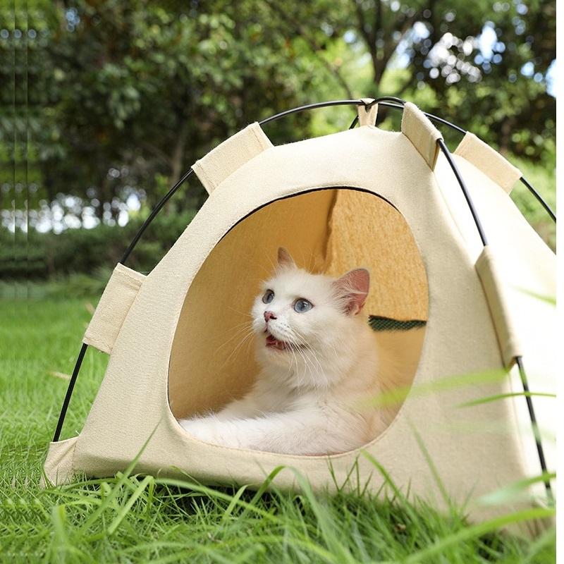 

Намет для домашніх тварин внутрішній відкритий собака котяче ліжко складаний щеня собаки коти конічний будинок тварина тіпі гніздо водонепроникний намет для домашніх тварин намет для домашніх тварин M:40*40*37cm білий