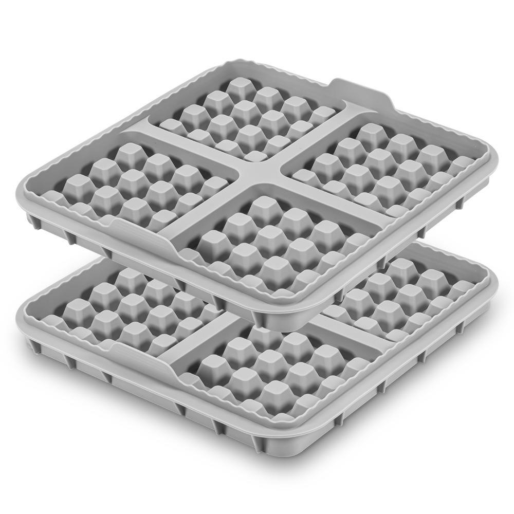 2 Piece Portable Silicone Air Fryer Waffle Mold Square/Rectangular Non-stick Baking Mold Heat-resistant Waffle Maker Pastry