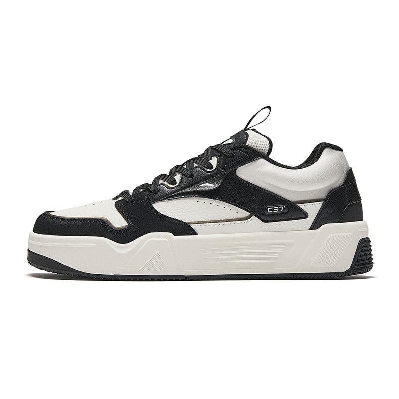 ANTA C37 Series Skateboard Shoes Men's Low Top Ivory White/Black 912448081-2