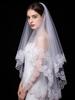 Long White Wedding Veil Elegant Floral Lace Edge Bridal Veils White Wedding Veil Bridal Hair Accessory for Bride Wedding Party