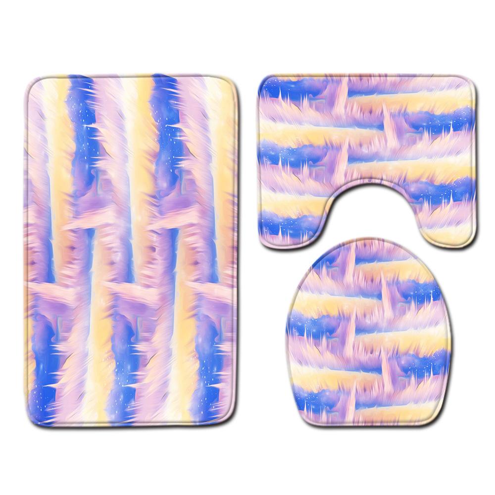 Creative Door Mat Bathroom Toilet Three-Piece Floor Mat Bedroom Living Room Sand Carpet