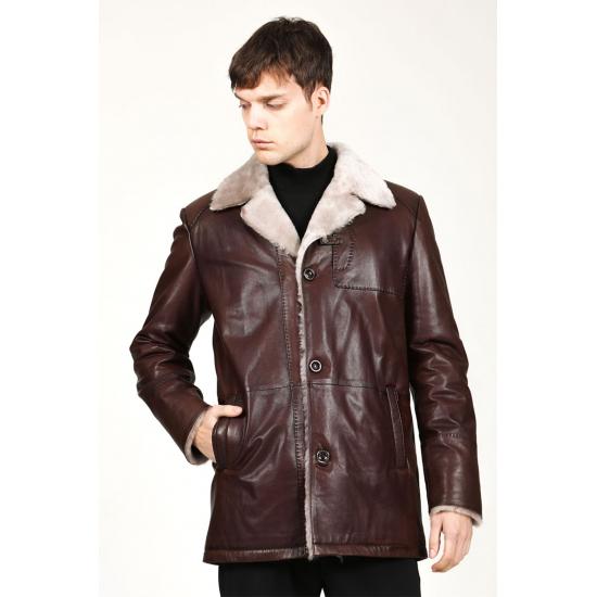 

Мужское пальто Vegetal Inner Натуральная кожа Мужское пальто 4XL глубокая кофе