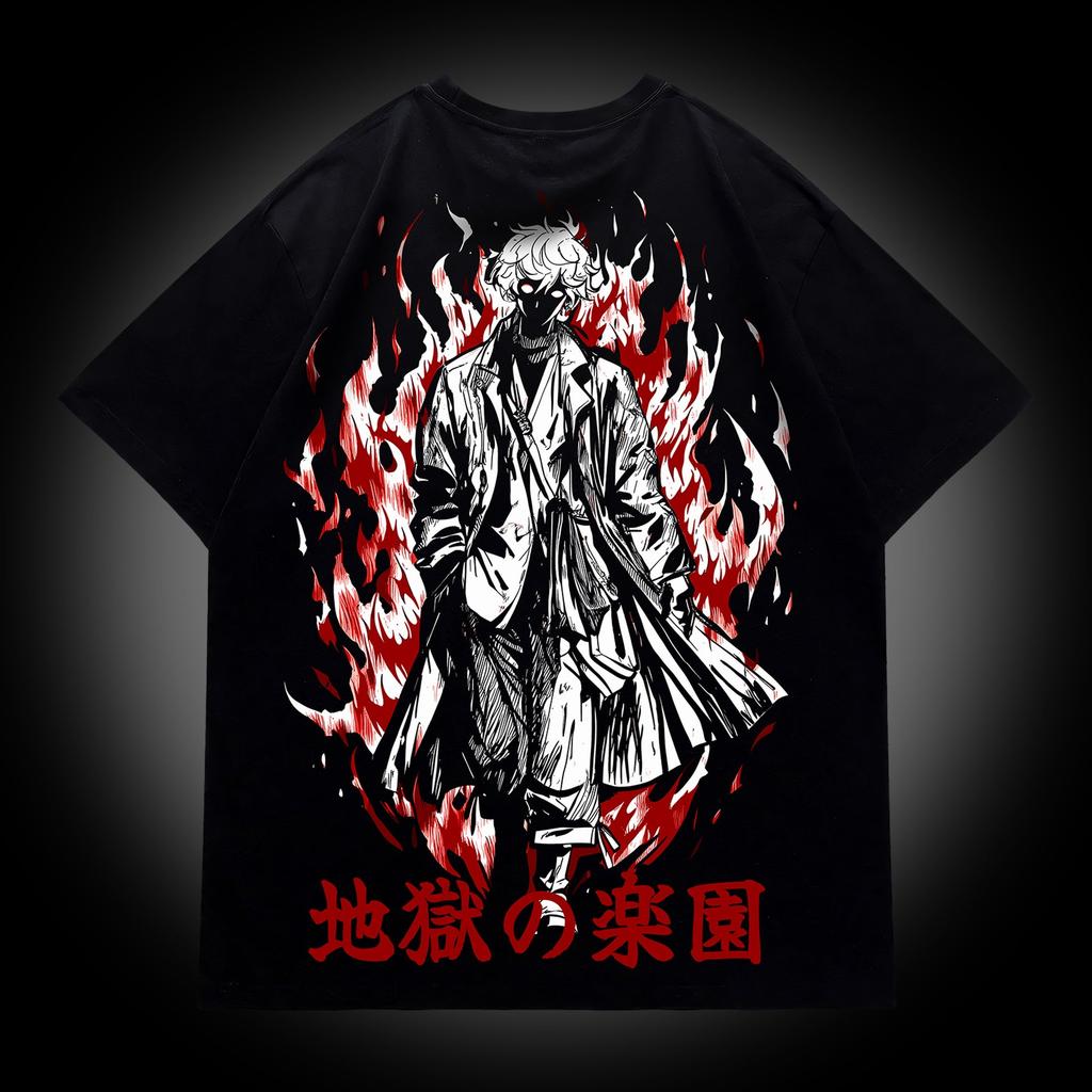 Gabimaru The Hollow T-shirt Men Women Oversized Streetwear Anime Graphic Short Sleeve Casual Loose Cotton Female Male Clothing