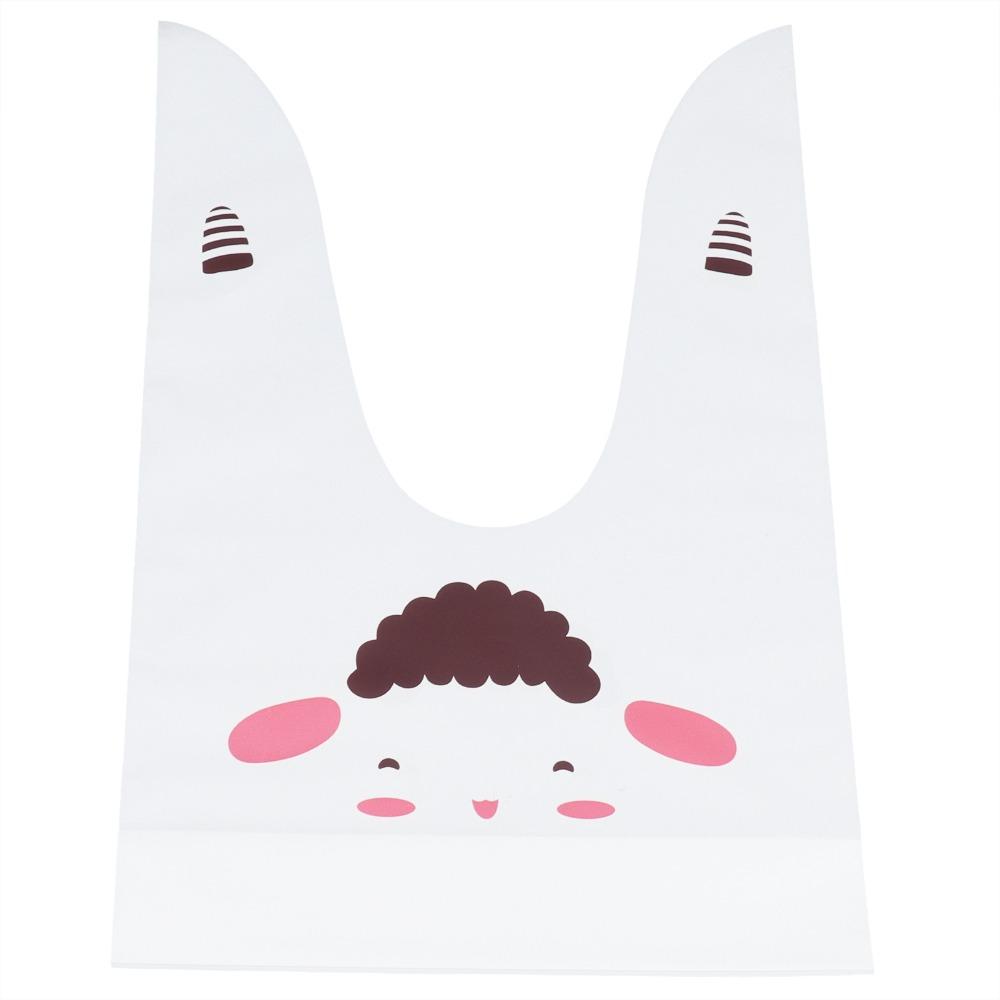 50PCS Long Ear Treat Bags Bunny Sheep Mouse Print Gift Packaging Bags  Qingtuan Snack Gift Packaging
