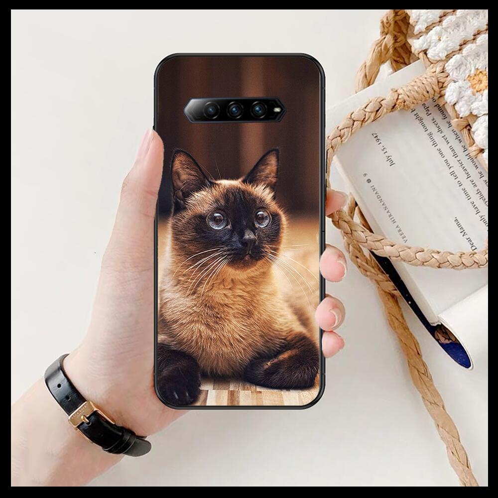 Lustige Cartoon-Katze Handyhülle Für xiaomi redmi Black Shark 4 Pro 2 3 3s Hüllen Helo Schwarze Hülle Silikon Rückseite Hübsche Mini-Hülle lustig