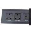 Desktop Power Outlet With Double Socket And 2 USB Port Fast Charging For Office Home Workspaces