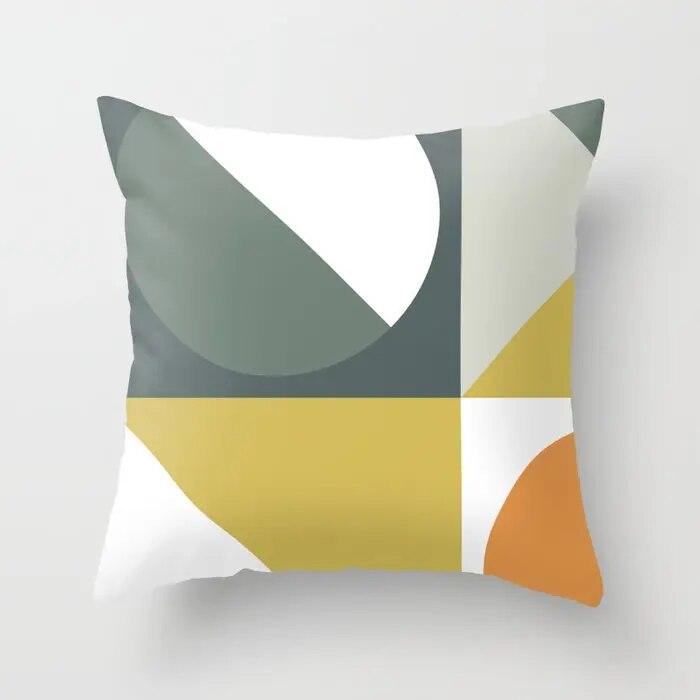 Colorful Geometric Pattern Pillowcase 45x45cm Sofa Seat Car Cushion Cover Room Aesthetic Modern Home Decor