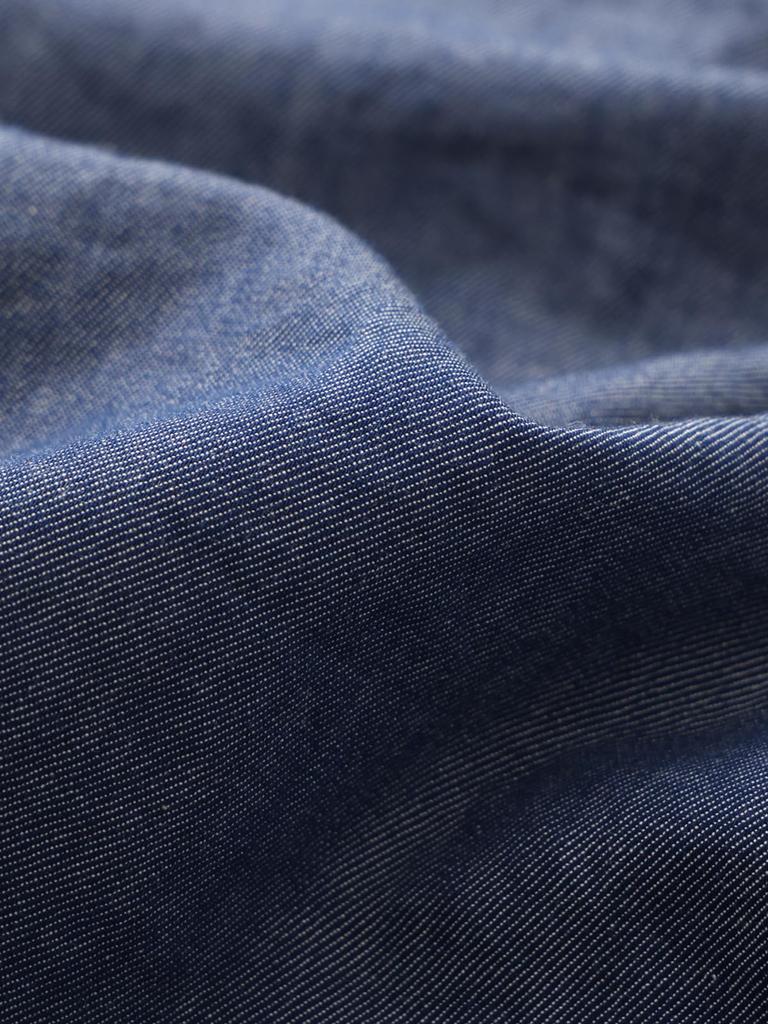 SUIMIN CARE Men's 100% Cotton Denim Pajamas, Made In Japan, Long Sleeve, Half-Sleeve, Front Opening, Spring/Autumn, Blue, Navy, M, L (M, Navy)