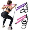 Yoga Pilates Bar Resistance Band Exercise Stick Set Home Gym Trainer Equipment for Fitness Workout