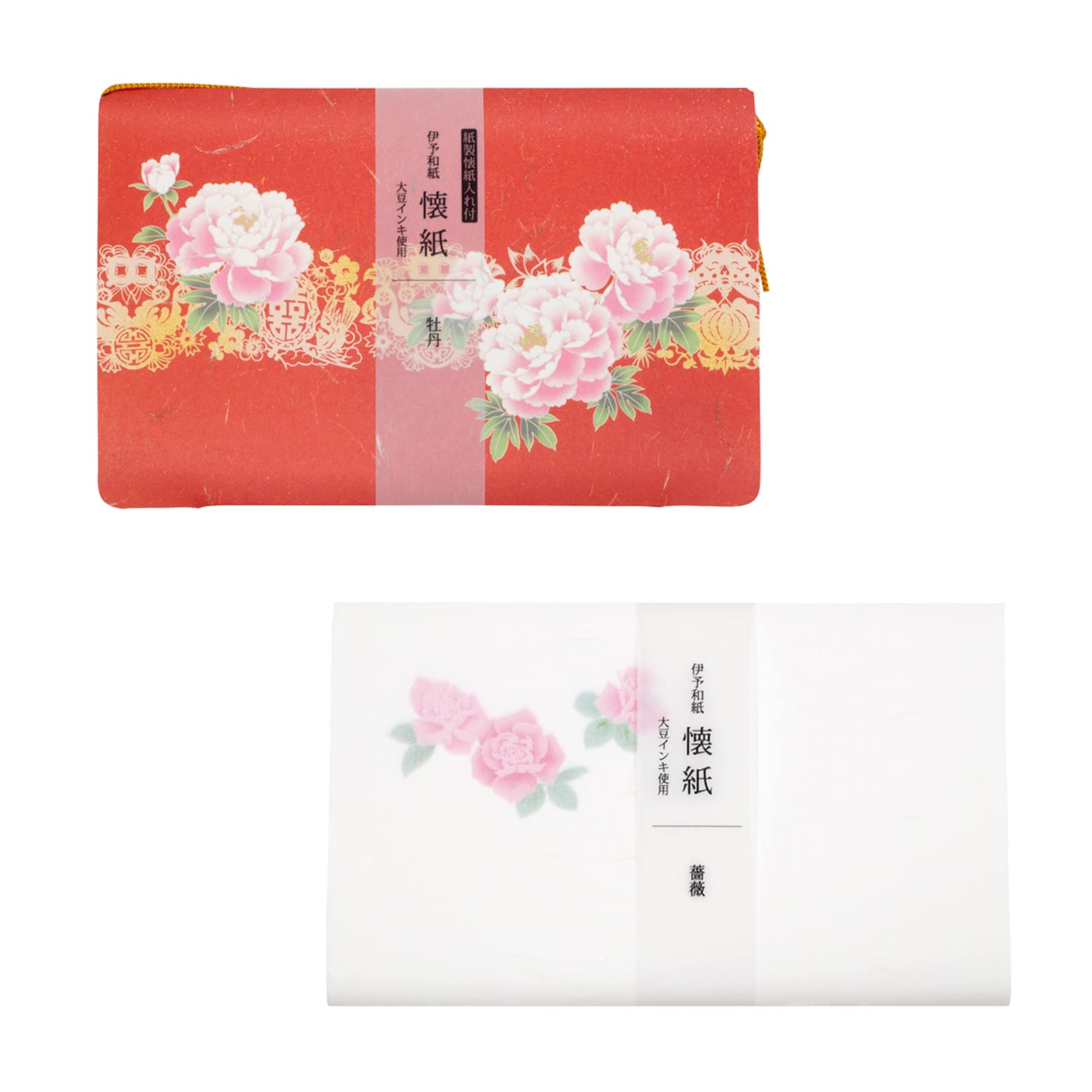

Kamiiso Sansho Kimono Beauty Iyo Бумага Ваcи с Чехлом и 2 Пионами и Розами x Набор 51 (1 кусок) Штуки, Дизайны, 17,5 14,5 см,
