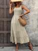 Sommer Damen Latzrock Falten-Patchwork A-Linien-Kleid