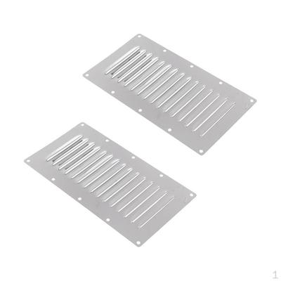 2 Pieces Vertical Boat Louvered Vent Stainless Steel 228mmx127mm