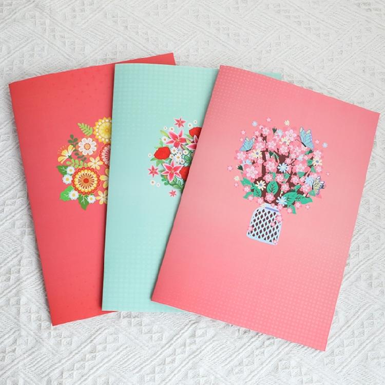 3D Foldable Greeting Card With Envelope Unique Foldable Greeting Card Flower Bouquet Card for Celebratory Event