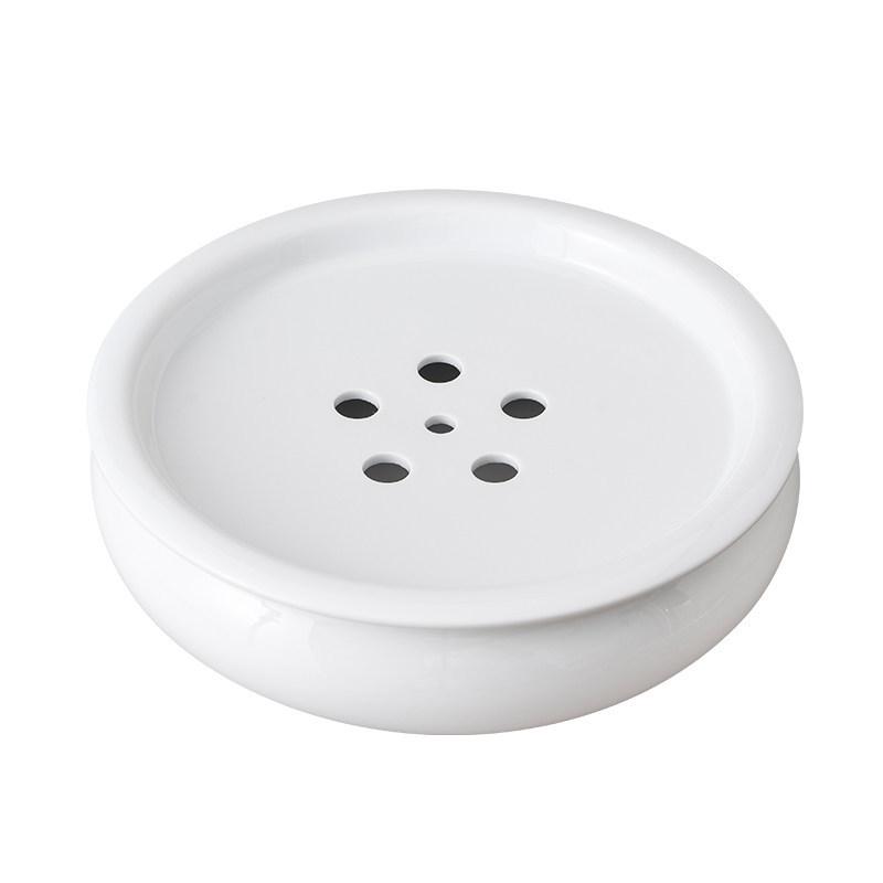 10-inch Blue & White Porcelain Tea Tray: Double-Layer, Chaoshan Gongfu Style, Water Storage, Chinese-Inspired Household Tray